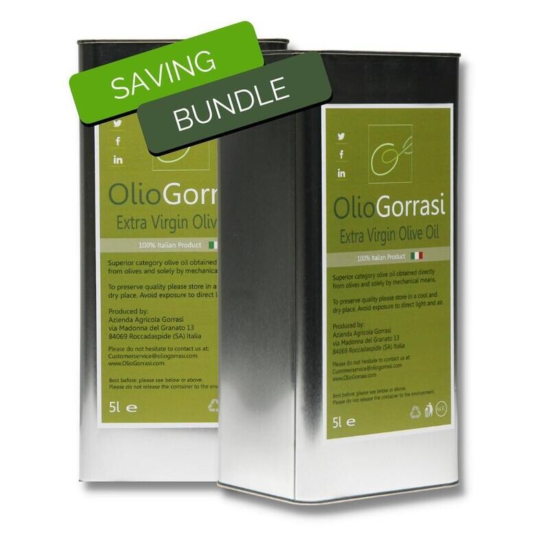 Extra Virgin Olive Oil - 10 liters - (2  5L cans)