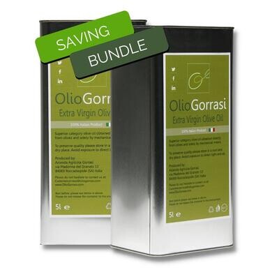Extra Virgin Olive Oil - 10 liters - (2  5L cans)