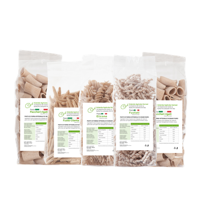 Vollkorn-Hartweizenmehl-Pasta - Fünf 500 g Beutel