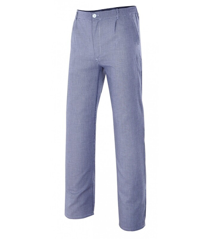 Bakkers/slagers/keuken-broek blauw, wit geruit