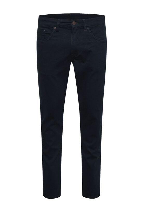 Meisjesbroek marineblauw met naamlabel