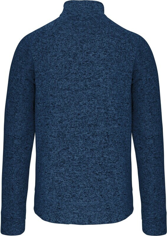 Winterpull jongens navy melange met rits met logo HK