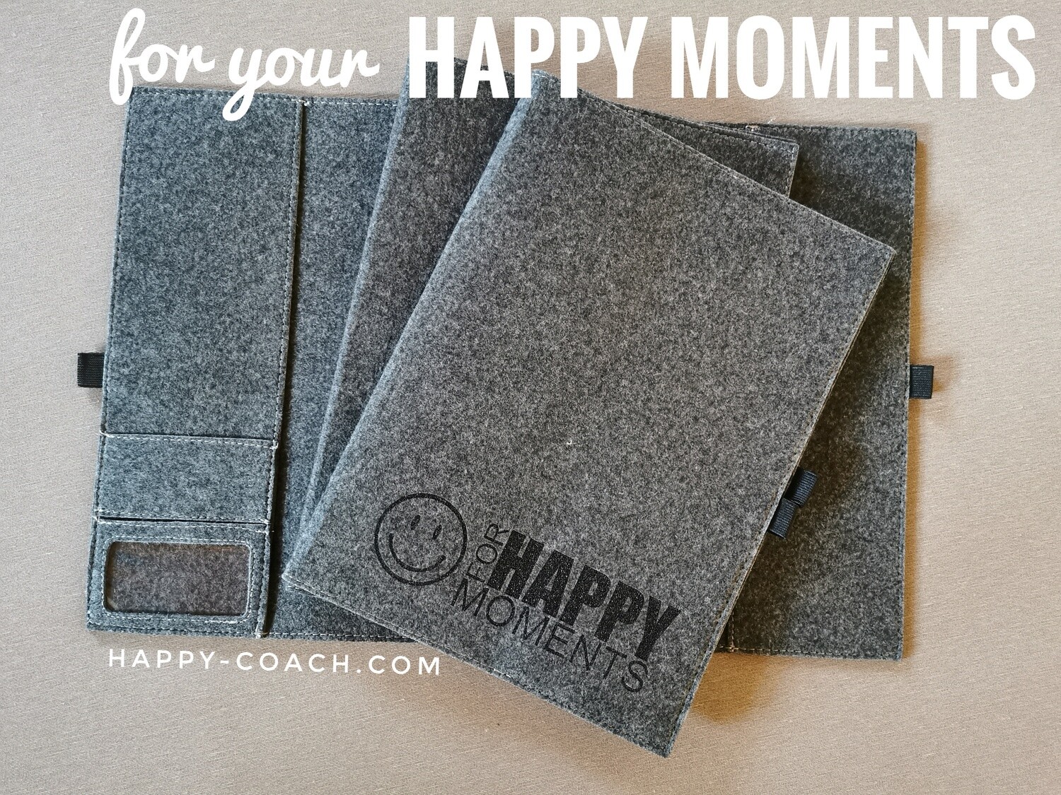 20. SCHREIBMAPPE - FLEECE BAG for &quot; HAPPY MOMENTS&quot;