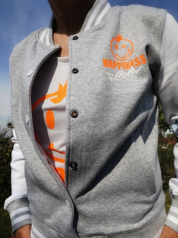 27. HAPPINESS REBEL
- Ladies`Sweat College Jacket