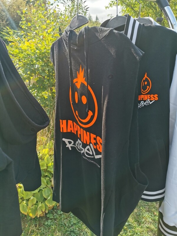 29. HAPPINESS REBEL
- MEN Urban Sleeveless Muscle Hoodie