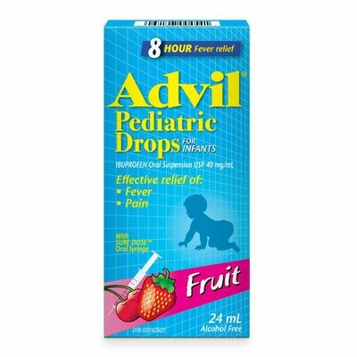 Advil Pediatic Drops Dye Free Fruit 24ML