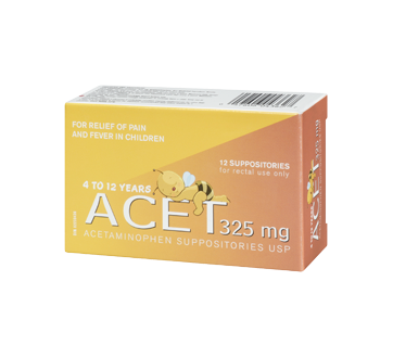 Acetaminophen 325mg  Rectal Suppositoriesx12 [Children 4-12]