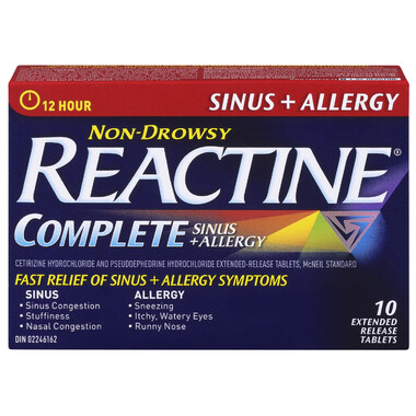 Reactine Complete Sinus Allergy Extended Release