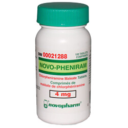 Novo-Pheniram [Chlorpheniramine 4mg]x 100 Tabs