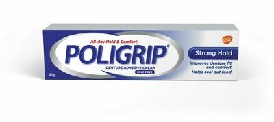 Poligrip Strong Hold Denture Adhesive Cream 40g