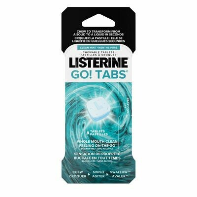 Listerine GO! Tabs Chewable Mint 4 Tablets
