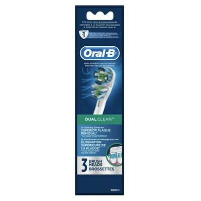 Oral-B Dual Clean Replacement Electric Toothbrush Head 3 COUNT