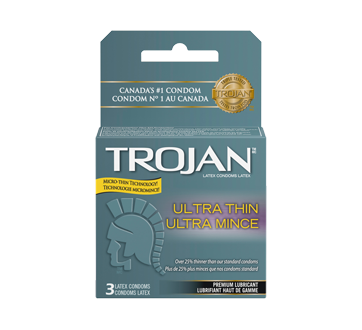 Trojan Ultra Thin Lubricated Condoms, 3 units