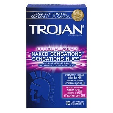 Trojan Naked Sensations Double Pleasure Lubricated Condoms x10