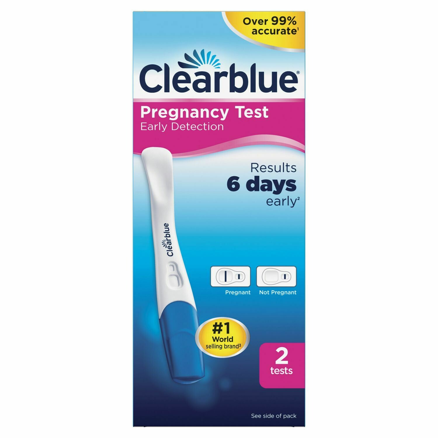 Clearblue Early Detection Pregnancy Test 2 Count Clearblue Early Detection Pregnancy Test 2 Count