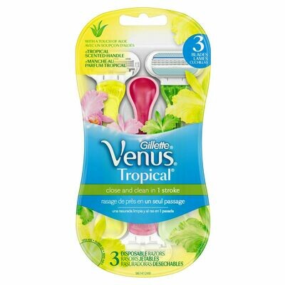 Gillette Venus Tropical Disposable Razors x3