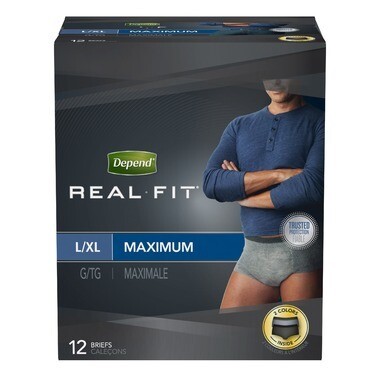 Depend Real Fit Incontinence Underwear for Men Maximum Absorbency L/XL