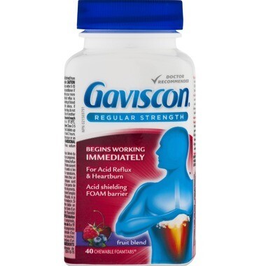 Gaviscon Regular Strength Fruit Tablets x40 Gaviscon Regular Strength Fruit Tablets x40