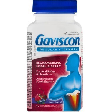 Gaviscon Regular Strength Fruit Tablets x40