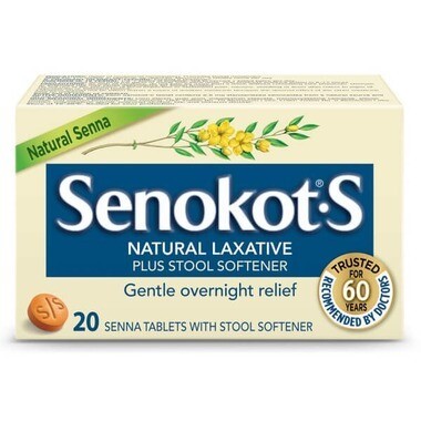 Senokot Natural Source Laxative Plus Stool Softener x20