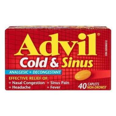 Advil Cold & Sinus Caplets Non-Drowsy 40 Pack
