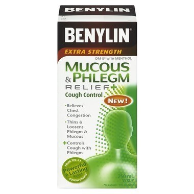 Benylin Extra Strength Mucus & Phlegm + Cough Control Syrup 250ML