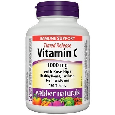 Webber Naturals Vitamin C 1000 mg with Rose Hips Timed Release x150