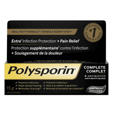 Polysporin Complete Antibiotic Ointment 15g | Shoponline | Fergus Pharmacy