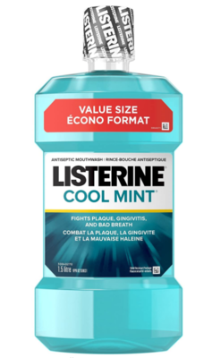 Listerine Alcohol Free Cool Mint Mouthwash, 1.5L