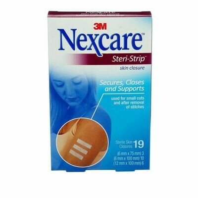 Nexcare™ Steri-Strip™ Skin Closures, count 19, Assorted sizes, Clear