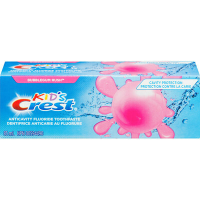 Crest Kid's Anticavity Cavity Protection Fluoride Toothpaste, Bubblegum Rush, 85 mL