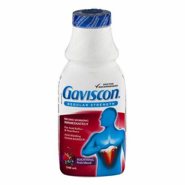Gaviscon Regular Strength Soothing Fruit Blend Liquid 340ml Gaviscon Regular Strength Soothing Fruit Blend Liquid 340ml