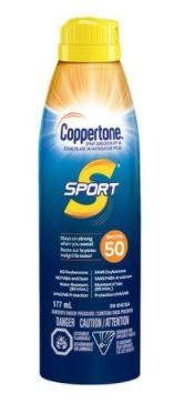 Coppertone Sport Sunscreen Continuous Spray SPF 50, Water Resistant