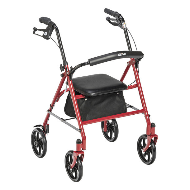 Rollator Walker with Fold Up Removable Back Support