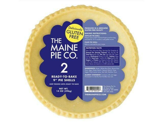 9" Gluten Free Pie Shells - 2 Pack - Frozen 9" Gluten Free Pie Shells - 2 Pack - Frozen
