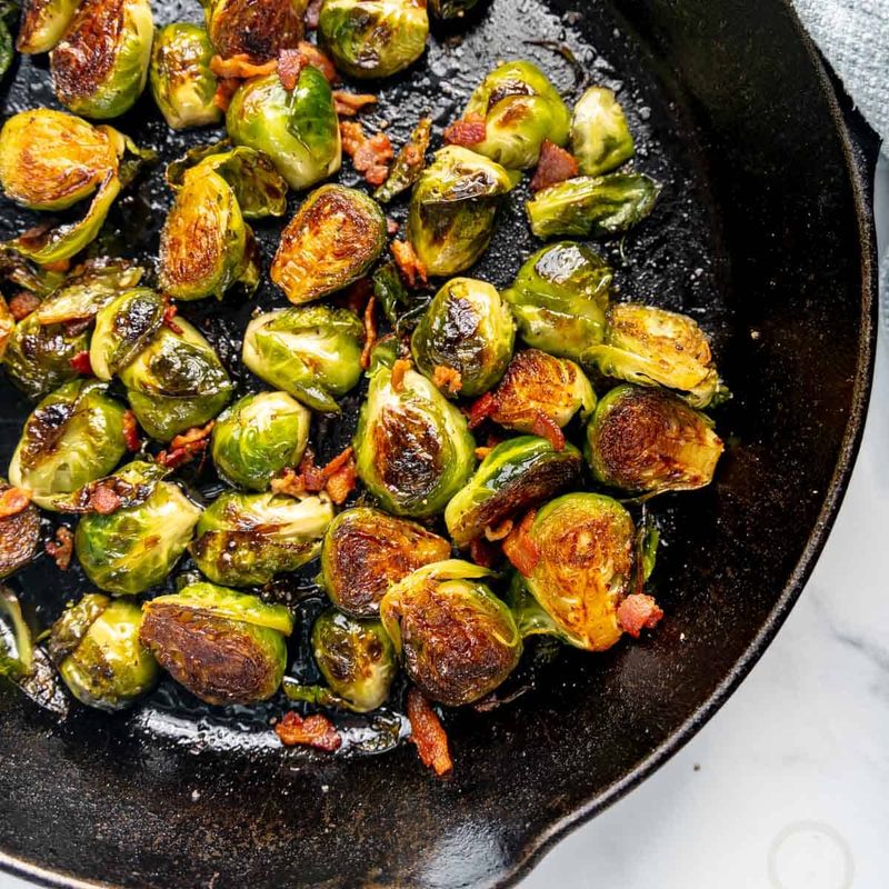 New! Maple Glazed Brussel Sprouts with Bacon (Serves 3-4)