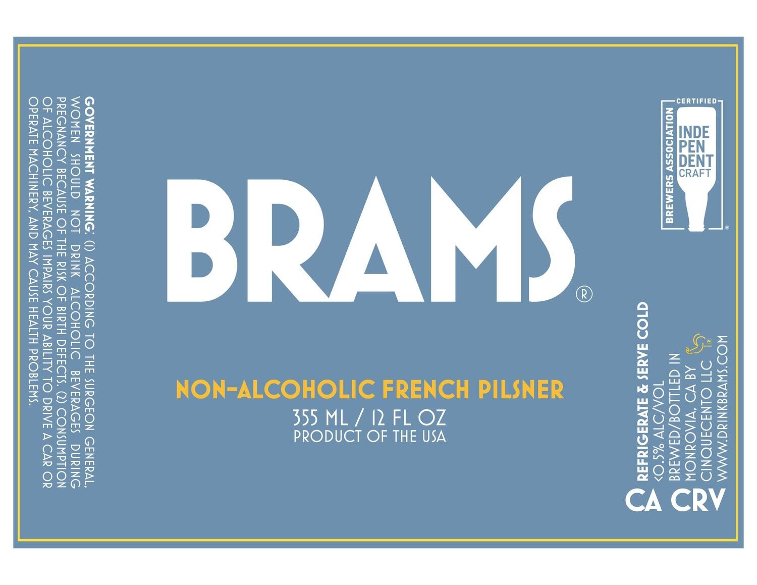 BRAMS Non-Alcoholic Pilsner