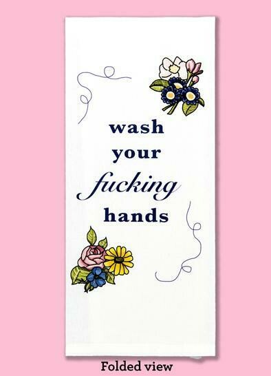 Funny Tea Towel - Wash Your Fucking Hands