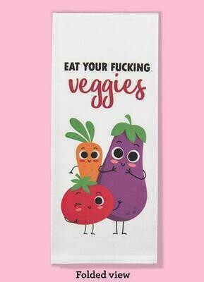 Tea Towel - Eat Your Fucking Veggies