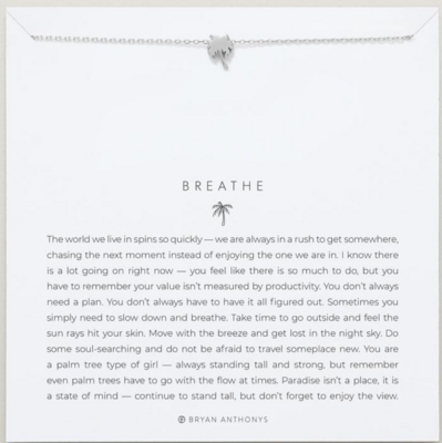 Breathe Necklace - Gold or Silver