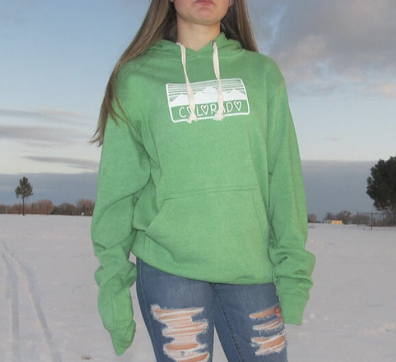 Hoodie - Ladies - CO Love Green