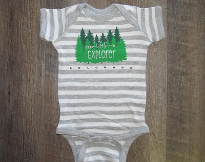 Onesie - Little Explorer Stripe