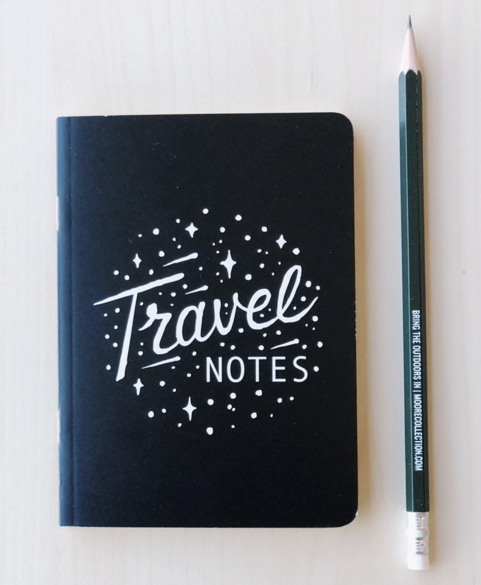 Travel Notes Mini Notebook - Choose From Designs