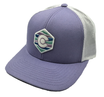 Hat - Purple C Patch Trucker