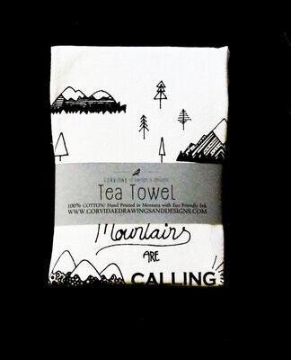 Tea Towel - Corvidae Mountains are Calling