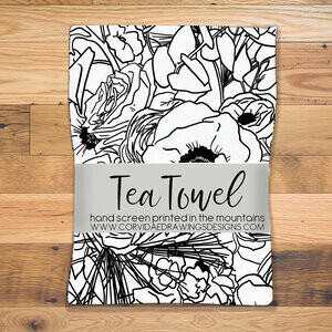 Tea Towel - Corvidae Floral Bouquet