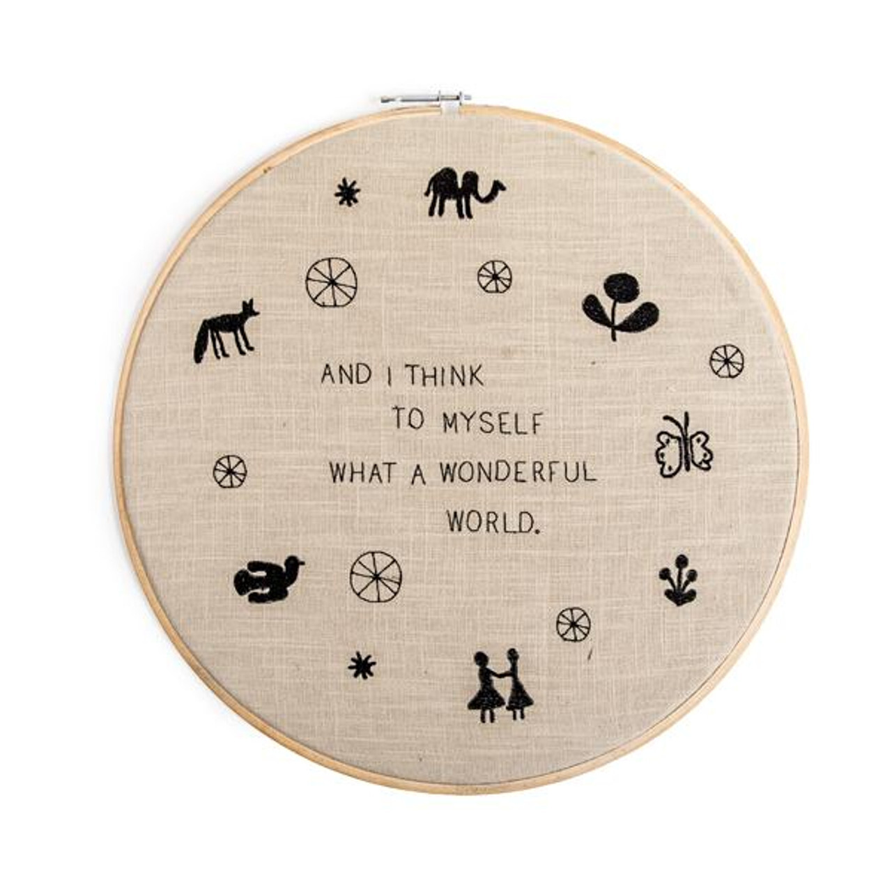 Embroidery Hoop 18" wonderful world