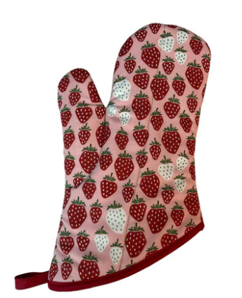 Oven Mitt - Large - Strawberries