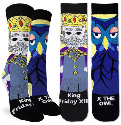 Socks - Adult Size 5-9 - Mister Rogers King Friday