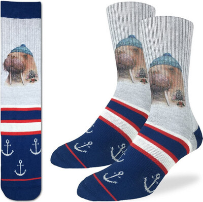 Socks - Adult Size 8-13 - Walrus Sailor